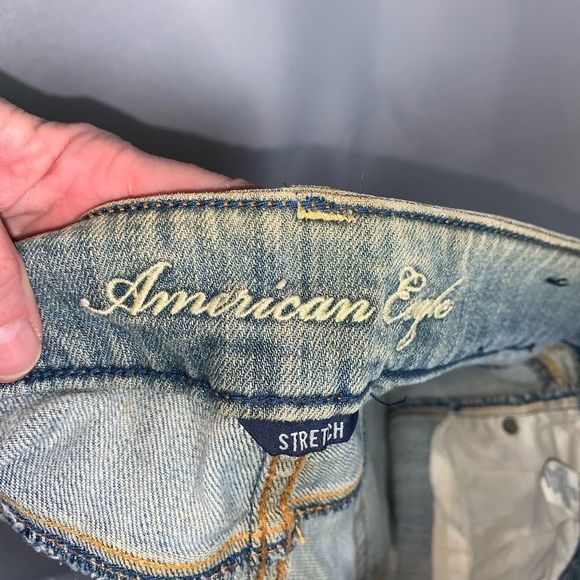 American Eagle Artist Crop Skinny Jeans Distressed Mid Rise Size 30 (D-001) - Picture 4 of 7